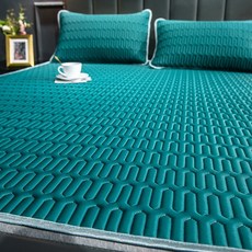 冰絲乳膠涼席床單 適合裸睡的涼席, 1個, 墨綠色【抗菌防螨裸睡乳膠冰絲席】,1.5*2.0米單乳膠涼席