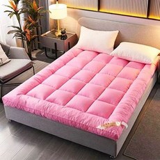침대 토퍼 100x200cm 웜매트 접이식 요매트, 두꺼운 3D 업그레이드 핑크