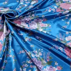 실크원단 프린트 시뮬레이션 실크 새틴 원단 기모노 DIY 바느질 꽃 가정 가구 장식 재료 천 200x150cm, 4) 4  200x150cm, 1개