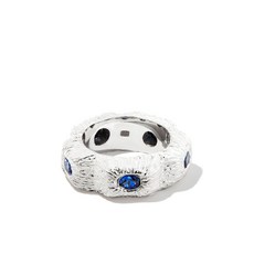 블루번햄 레이즈드 돔 사파이어 링