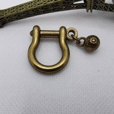 1pcs 스틸 U 앵커 걸쇠 나사 핀 Paracord 스테인레스 블랙 팔찌 버클 야외 서바이벌 로프 도구 피팅, 스타일 7, 1개