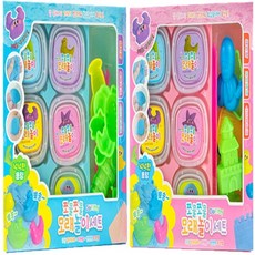 Kids Cafe Moist 沙子遊戲套組 2 件 10 種沙子 6 把雕刻刀 12 個隨機形狀模具, 粉藍(2件)