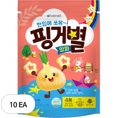 아이배냇 아동용 핑거별 쌀과자, 양파맛, 30g, 10개