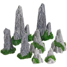 가나조노 미니 로커리 장식 미니어처 젠 가든 8Pcs 분재 액세서리 피규어 식물 화분 테라리움