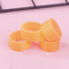 쿠쿠스토어 4Pcs 실리콘 신축성 테니스 라켓 핸들 링 오버 그립 땀 흡수 밴드 액세서리, 03 Orange