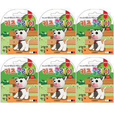 KIBBOOM 키즈클레이 미니, 고양이, 30g, 6개