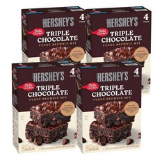 Betty Crocker 베티크로커 허쉬 트리플 초콜릿 퍼지 브라우니 믹스 2.26kg, 4개