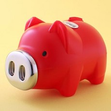 감동오피스 국내산 스마트 레드 돼지 저금통 대 특대
