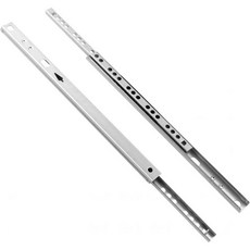 메크유크 서랍 슬라이드 1세트 미니 풀 익스텐션 서랍 슬라이드 폭 17mm 2칸 서랍 레일 볼 가이드(406mm 16인치)