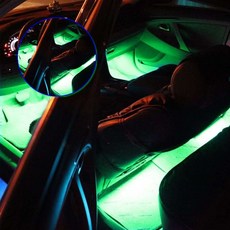 쌍문상회 지금 필요한 자동차용품 풋등 차량풋등 실내등 인테리어용품 자동차튜닝용품 자동차무드등 차량용무므등 자동차LED LED 단색4바-그린 k31872EA, 본상품