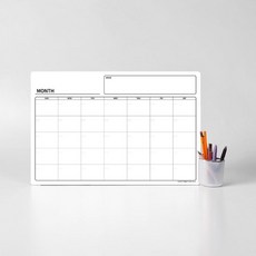 60x40cm 고무자석 월간 계획표 월중행사표 달력 화이트보드 월별 일정표