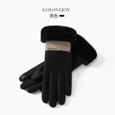 GOLOVEJOY 羊毛手套 女生加厚絨毛觸控保暖款