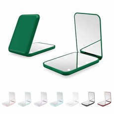 Kakuje 컴팩트 거울 1X/3X 배율 LED 포켓 거울 내터널 바이터리 지갑 포켓 여행 및 선물용 미니 거울 (핑크), Green