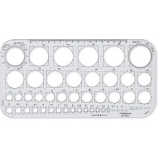 설계 도구 공학용 템플릿 도면 STAEDTler Mars 5761 F 서클 - 투명 1팩, 1, 1