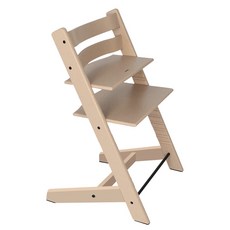 트리트랩 성장의자 높이조절 식탁의자 원목 공부의자 안전가드 포함, 웜베이지