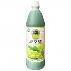 청솔) 청포도 시럽 칵테일가니쉬 마라스키노 칵테일재료 카페시럽 아이스크림시럽 음료베이스 대용량 식자재, 835ml