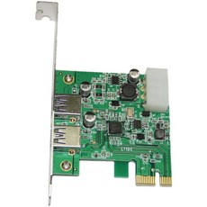 桌上型電腦PCI-E轉USB 3.0擴展卡，雙USB 3.0連接埠，NEC720202晶片，高速穩定傳輸，適用多種設備, 1個