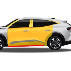 필랑트 PPF 필름 1+2열 도어스텝 보호필름, 1개, 유광 PPF