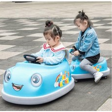 MONI 아기범퍼카 키즈 범퍼카 실내 어린이 아기, 1개, 블루+QR 코드 타이머