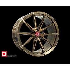 KlasseniD F07R 旋鍛 19吋 5孔114 鋁圈 麗車坊專業安裝, 髮線古銅金, 1個