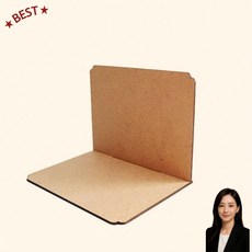 우드공예 MDF 데코판 L엘자형 탁상엣지사각 155x115mm 판재 재료, 50개낱개수량확인