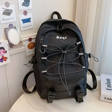 戶外登山包男女通用雙肩揹包輕便防水徒步旅行運動旅遊幼兒園書包, 黑色