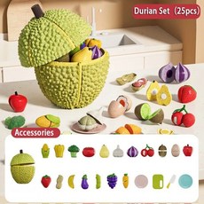 주방놀이 음식 자르기 세트 피자 야채 요리 역할놀이 소꿉장난 대화 형 선물, ATS30798L25pcs