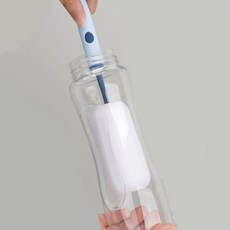 담담일상 세척솔 좁은물병세척솔, 블루