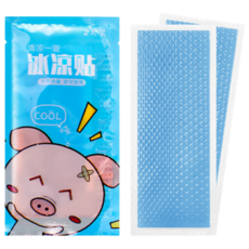 水果味冰涼貼片 涼感貼片，寶寶退熱貼，兒童降溫貼，無需冷藏，輕薄便攜, 1個, 2片