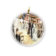 Rikki Knight James Tissot 아트 볼 온 보드 디자인 라운드 도자기 양면 크리스마스 장식품 282577