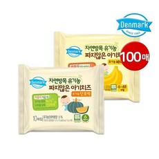 덴마크 자연방목 유기농 짜지않은 아기치즈 바나나 50매 + 단호박 50매, 100개, 170g, 바나나, 단호박