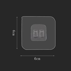 置物架備用粘膠貼片強力透明牆壁貼粘鉤無痕抓扣免打孔壁掛式配件, 1個, 50絲透明爪扣尺寸6X6:/5份