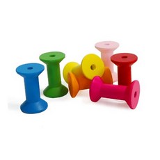 원목 보빈나무 칼라 실패 3cmx4.6cm 칼라실패, 100개[낱개수량확인]