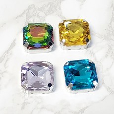 18mm정사각 캡보석 (5개), 바이올렛