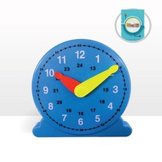 학습모형시계 시간학습기 (미니워크북/색상랜덤), 1개