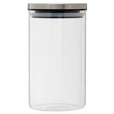 다용도 원형 내열유리 보관용기 1.2L 원두보관통 공병, 1개