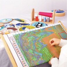 심스타 실십자수 작업판 작업대 66cm 대나무 프레임 수틀 악세사리, 1개