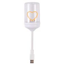 휴대용 LED USB 야간 조명 에너지 효율적인 소형 눈 보호 LED 소형 책상 램프 읽기 조명은 가정용과 호환됩니다, 러브, 1개