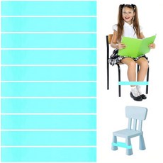 10팩 의자 밴드 스트레치 풋 밴드 피젯 의자 밴드 어린이 고등학생 및 성인용 교실 의자 및 책상 피트 밴드 ADHD 자폐증 과잉 활동에 이상적 (다양한 색상), 라이트 블루