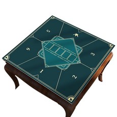 사각 홀덤테이블 매트 게임 카드 텍사스 포커 칩 식탁보 진녹색70 x 70CM, 진파랑80 x 80CM