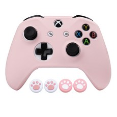 게임 케이스 보호 핑크 소프트 컨트롤러 케이스 커버 조이스틱 S 케이스 One XONES 패드 Xbox 액세서리 스킨 게임 실리콘, 1개, 1) 분홍색