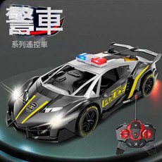 DFMEI 兒童遙控車充電款rc電動仿真跑車賽車男孩漂移車6-12歲玩具, 1個, 1:18【加大版】黑色蘭博大牛遙控警車 - 郵購盒:單電