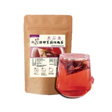 洛神茉莉玫瑰茶 (2gx10入) 洛神花茶 玫瑰花茶 茉莉花茶 冷泡茶 三角茶包 無咖啡因 養顏美容, 1個, 10入/袋(標準版)