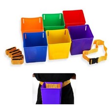 야외체육 허리에차는 사각미니 바스켓 6종 대근육발달 신체놀이 스포츠, 1세트, 혼합