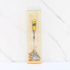湯姆貓 傑利鼠 Tom & Jerry 筷子餐具組 PP盒裝 不鏽鋼湯匙 筷子 環保餐具, 1個, 黃色, 湯匙、筷子、PP盒裝