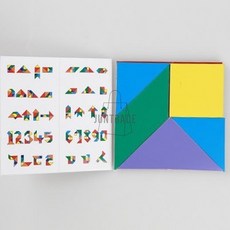 자석 칠교놀이 놀이용 자석 15cm x 15cm 학생용 자석부착 교재용