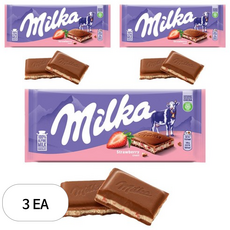밀카 스트로베리 요거트 초콜릿, 100g, 3개