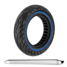 10 x 2.5 Inch Solid Scooter Tires: 60/70-6.5 Tubeless Replacement Rubber Wheel for Segway Ninebot, Blue（1PCS)