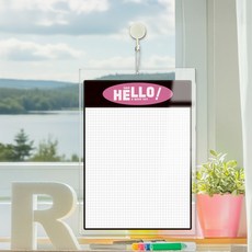 HELLO2 걸이형 아크릴 메모보드 알림 게시판 210x300mm 화이트판, 상세페이지 참조