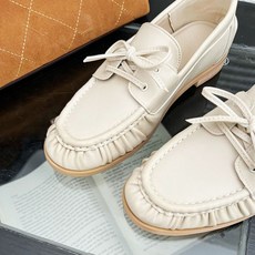 올플 럭셔리 셔링 여성 로퍼 2cm 굽높이 여자 단화 플랫슈즈 2컬러 ABK01433